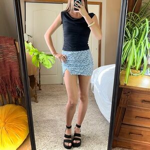 Love Tree floral mini skirt